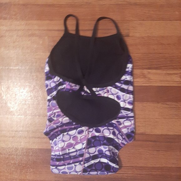 Size 34 Medium Womens Purple Speedo Endurance Swimsuit One Piece - Picture 3 of 6